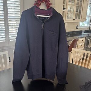 Ted Baker Men's Navy Zip-Up Sweater